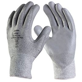 LUVA TRICOTADA COM BANHO POLIURETANO PU RESISTENTE A CORTE CINZA DYFLEX DA-12.500