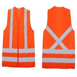 COLETE REFLETIVO POLIESTER COM ZIPER SEM BOLSOS LARANJA VIC71160